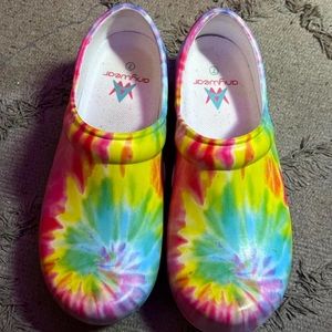 Tie dye nurse shoes